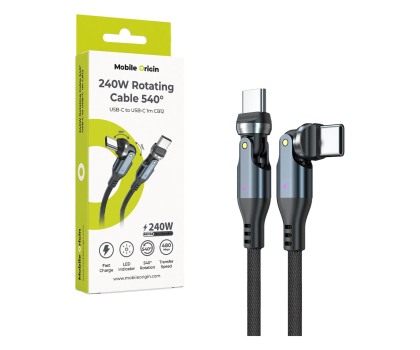 Kabel Mobile Origin 240W Rotating Cable 540° USB-C to USB-C 1m CB12